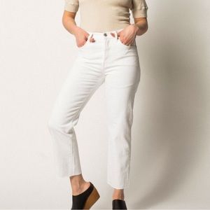 Levi’s Wedgie Straight High Rise Raw Hem Jeans